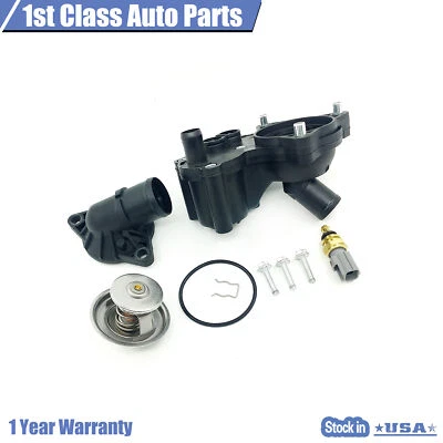 Complete Thermostat Assembly + Sensor Gasket For 01-11 Ford Explorer Mercury - Image 1 of 4