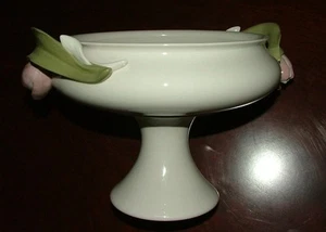 GOEBEL FOOTED VASE with PINK TULIP HANDLES - Picture 1 of 9