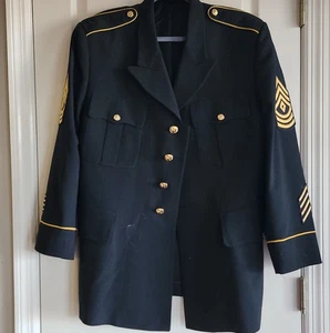 Cappotto uomo U.S. Army 1st Sgt poliestere lana blu militare 450 taglia 46R Brema Bowdon - Foto 1 di 11