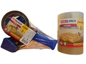 Tesa Packband Abroller Handabroller mit 4 Rollen Paketband starkes Klebeband Neu - Bild 1 von 1