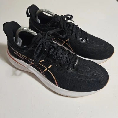 Scarpe da ginnastica ASICS GT 2000 13 uomo UK 8,5 nero bianco arancione palestra - Immagine 1 di 4