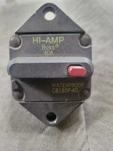 Cooper Bussmann CB185P-40 Panel Mount Type III 40A Circuit Breaker Blue Sea 7005 - Bild 1 von 2