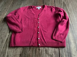 Petite Sophisticate sweater set Small Woman's 100% Cotton Maroon - Picture 1 of 10