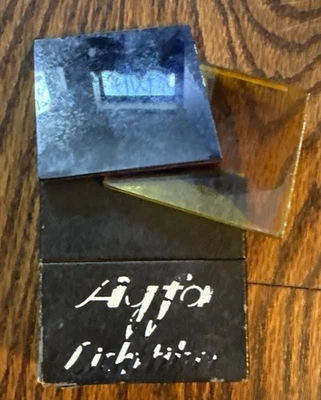 AGFA 60MM SQUARE GREEN AND BLUE FILTERS, IN WORN BOX ANTIQUE 1920s - Image 1 of 4