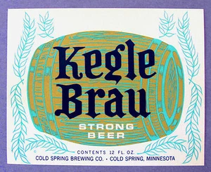 Cold Spring Brewing KEGLE BRAU STRONG BEER  label MN 12oz  - Picture 1 of 1