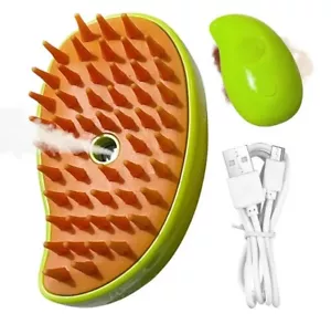 Steamy Cat Brush, 3 in 1 Pet Spray Comb Silicone Self Cleaning Steam Brush - Picture 1 of 8