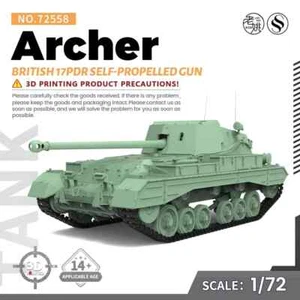 SSMODEL SS72558 1/72 Military Model Kit British 17pdr Self-Propelled Gun Archer - Picture 1 of 5