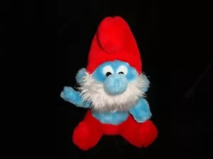Papa Smurf Sitting Vintage 8" Plush - Imagen 1 de 5