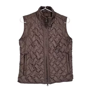 Royal Robbins Quilted Vest Jacket Womens Small Brown Full Zip Pockets Outdoor - Picture 1 of 10