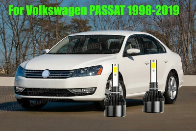 Kit de faros LED para VW PASSAT 1998-2019 H7 6000K blanco CREE bombillas haz bajo Foto 1 de 4