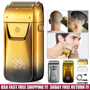 Powerful Electric Shaver Razor Men's USB Rechargeable Beard Trimmer Clipper Kit - Picture 1 of 26
