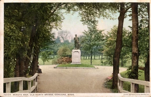 Minute Man, Old North Bridge Concord, Mass. Detroit Publishing Postcard - Picture 1 of 2