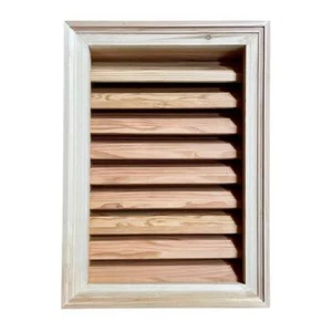 Als Millwork Gable Vent/Louver Ventilation Rectangular Solidwood Built-In Screen - Picture 1 of 4