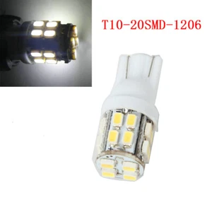 10Pcs Micro 20 SMD T10 1206 Car LED Lights Dome Bulbs Lamp 6000K White Universal - Picture 1 of 12