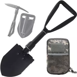 Compact Shovel with Pick and Hoe, Ideal as Camp Shovel or Backpacking Shovel - Picture 1 of 7