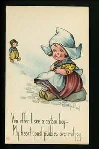 Artist Signed Postcard Twelvetrees child love 1917 Bergman #1059 Vintage - Picture 1 of 2