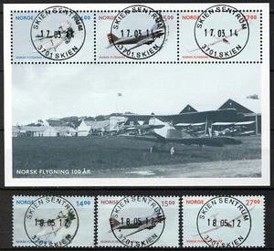 Norvegia 2012, NK 1818-20, Bl42, Norwegian Aviation VFU, Mi 1785-87, Bl 43 cat 32€ - Foto 1 di 1
