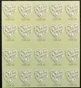 42 cent Love Special Issue Heart #4271  full pane of 20 MNH - Picture 1 of 1