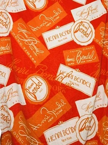 Henri Bendel Under The Sun Towel Bath Sheet Beach Orange Logo XL Yoga Workout - Picture 1 of 9