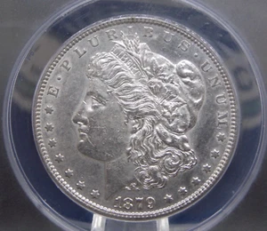 1879 "S" Morgan SILVER Dollar *REV of 1878* $1 ANACS AU50 Details #798 TOP-100 - Picture 1 of 5