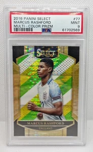 Marcus Rashford 2016-17 Panini Select Multi Colour Prizm England Rookie PSA 9 - Picture 1 of 2