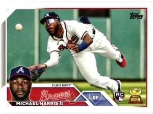 2023 TOPPS SERIE 1 # 226 - MICHAEL HARRIS II - TARJETA DE NOVATO - ATLANTA BRAVES - Imagen 1 de 2
