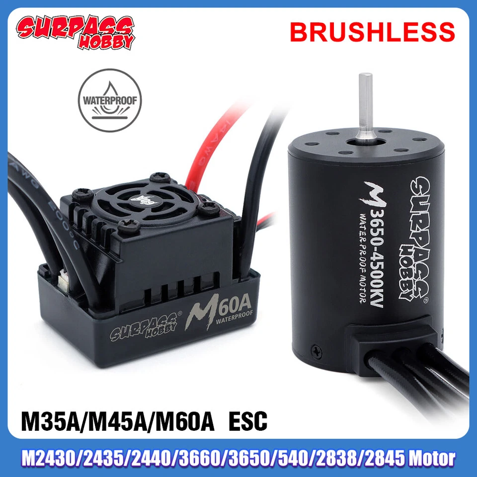 Surpass Hobby RC Brushless Motor 540 and 45A ESC Combo for 1/12 1/14 RC Car - Bild 1 von 4