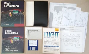 Libro Flight Simulator II & ADVENTURES © 1986 juego sublógico para Commodore Amiga - Imagen 1 de 17