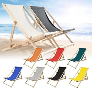 Liegestuhl Strandliege Sonnenliege Gartenliege Campingstuhl Klappstuhl Holzstuhl - Bild 1 von 100