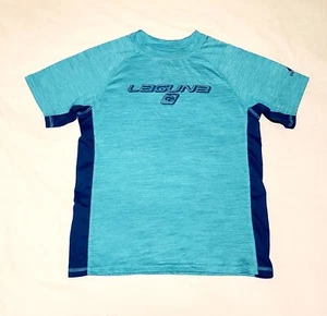 Swim shirt, SS, Boys size M 10-12, Light Blue Teal, Laguna logo - Picture 1 of 4