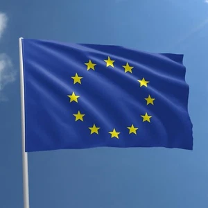 Bandiera Europa 150 x 90 UE unione europea stelle con asola per asta in tessuto - Bild 1 von 6