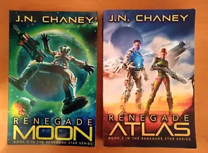 2 Renegade Star novels-J.N. Chaney-Renegade Moon & Renegade Atlas-trade sized - Picture 1 of 1