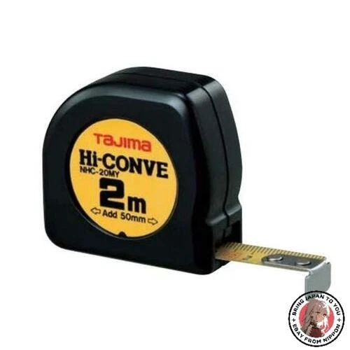 NEW Tajima NHC20MYHi Conve Measuring Tape  Black  2 m x 13 mm - Image 1 of 1