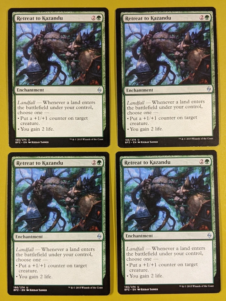 Retreat to Kazandu x4 Battle for Zendikar 4x Playset Magic the Gathering MTG  - Image 1 of 1
