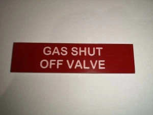 Boat Safety Label Plaque Sticker Isolation Gas Shut Off Valve 75 x 19 Red/White - Picture 1 of 1