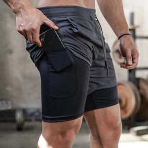 Men's Summer Fashion Solid Color Double Breathable Casual Sports Shorts - Picture 1 of 16