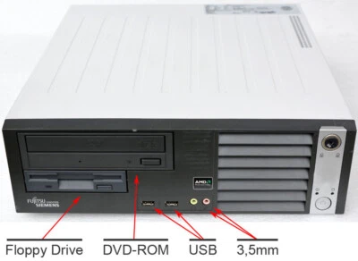 Fujitsu Esprimo E5625Epa Pc 64Bit Amd X2 Cpu 2300Mhz 2Gram Dt7-D2724 Windows Xp - Imagen 1 de 4