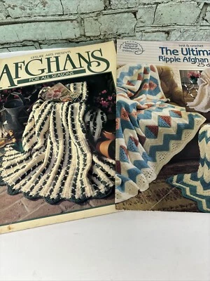 2-THE ULTIMATE RIPPLE AFGHAN BOOK 25 Designs &AFGHANS FOR ALL SEASONS 52 Designs - Image 1 of 4