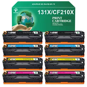 8 cartucce toner multiset CF210X 131X HY per HP Laserjet Pro 200 M276nw M251nw - Foto 1 di 6
