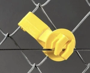 Electric Fence Insulator, Chain Link & U-Post Yellow 25-Pk. DARE #SNUG-SU-25 - Picture 1 of 4