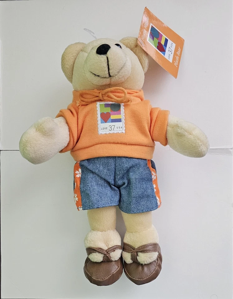 USPS Teddy Bear Howie Hoodie Love Stamp Bear 9.5" Plush Soft Toy Stuffed Animal