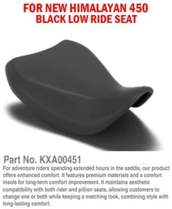 "BLACK LOW RIDER SEAT" FIT FOR ROYAL ENFIELD NEW HIMALAYAN 450 - Picture 1 of 4