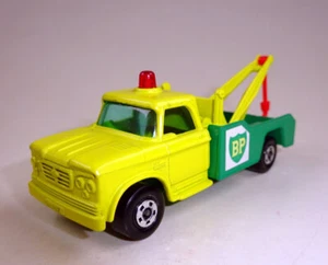 Matchbox Superfast Nº 13A Dodge Wreck Truck amarillo y verde "BP" excelente - Imagen 1 de 8