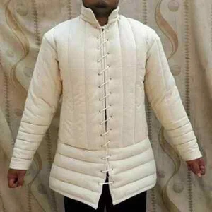 Medieval Thick Padded Cotton Gambeson with detachable Full sleeve Sca/larp - Picture 1 of 3