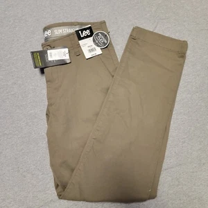 Lee Active Pantalone Uomo Elasticizzato Slim Dritto Taglia 29x30 Nuovo Breen Flat Front - Foto 1 di 13