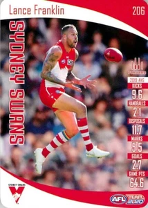 2020 SYDNEY SWANS AFL Card LANCE FRANKLIN Teamcoach - Foto 1 di 2