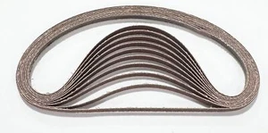 Carbo Gold 1/4" x 18" Sanding Belt 80 Grit Aluminum Oxide Resin Cloth 10 Pack - Picture 1 of 1