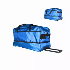 Bolsa de lona grande azul - 87,3 L ampliable, capacidad, bolsillos, ruedas, 3 asas - Imagen 1 de 9