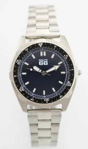 Route 66 Mens Watch Stainless Silver Steel Water Resist 30m Blue Battery Quartz - Picture 1 of 3