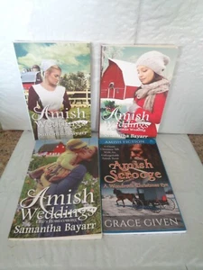(3) Amish Weddings - Softcover Chapter Books - (1) Amish Scrooge Fiction - Foto 1 di 1